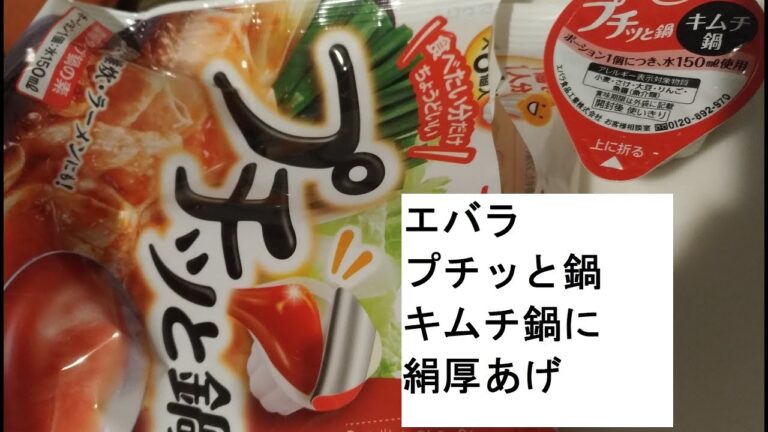 【料理動画】簡単一人暮らしキムチ鍋具材に絹厚あげイオンで買った