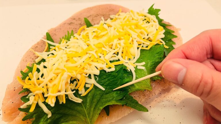 超簡単！チーズ入れて閉じる！【鶏胸肉のチーズサンド】こんなに簡単なのに手が込んでる料理に見える♪Grilled chicken breast with cheese【home cooking】