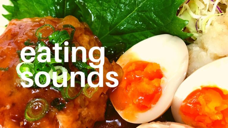 【eating sounds】和風オニオンソースハンバーグ【onion sauce hamburg】