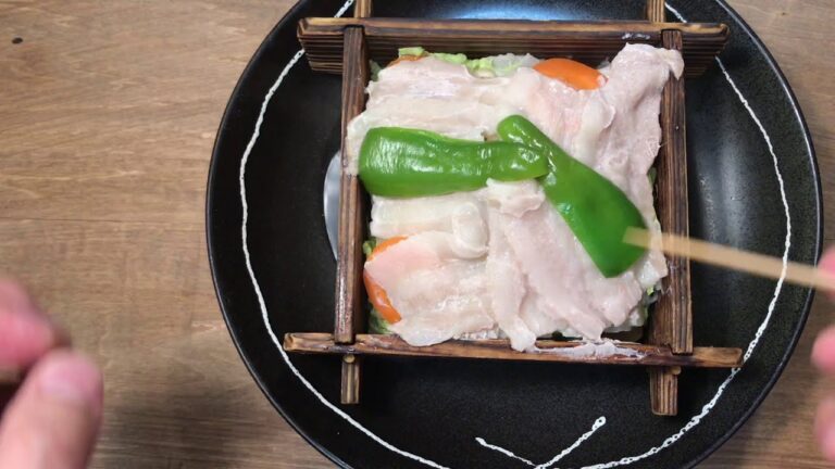 豚バラ肉の蒸し野菜サラダの作り方　火を使わない！簡単！ヘルシー　温野菜の作り方