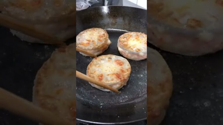 板前が教える、蓮根と海老の挟み焼きの作り方！※具材はコメント欄に！