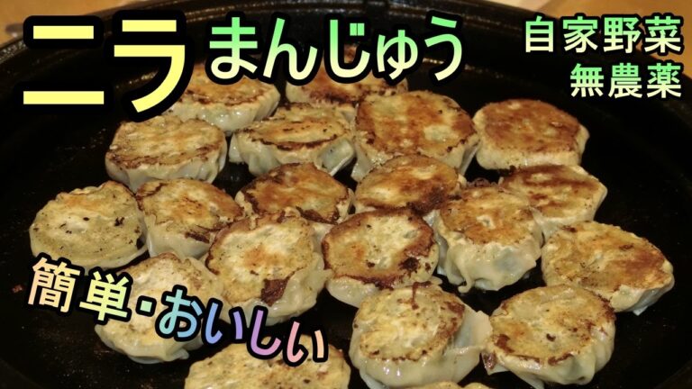 【餃子より簡単・美味しい？ニラ饅頭の作り方】無農薬野菜で半自給自足料理②