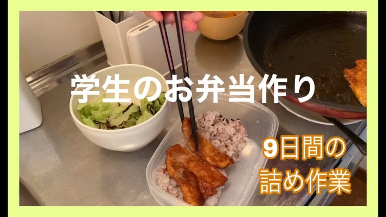 【お弁当】学生一人暮らしの9日間のお弁当【詰め作業】【一人暮らしの料理】