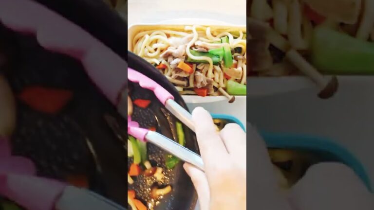 【お弁当作り】和風だし香る！焼きうどん弁当 #shorts