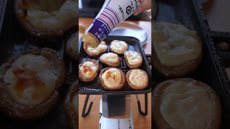 【キャンプ飯 】ガリバタ椎茸 #shorts