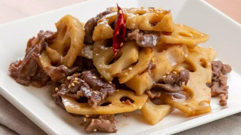 れんこんと牛肉のきんぴら