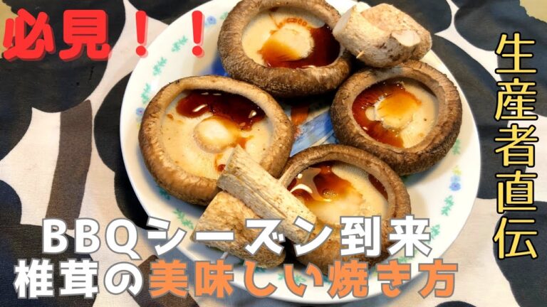 【生産者伝授】BBQでも美味しく焼ける美味しい椎茸の焼き方