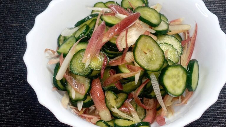 キッチングランパ流　ミョウガときゅうりの三杯酢(myouga and cucumber sambai vinegar)