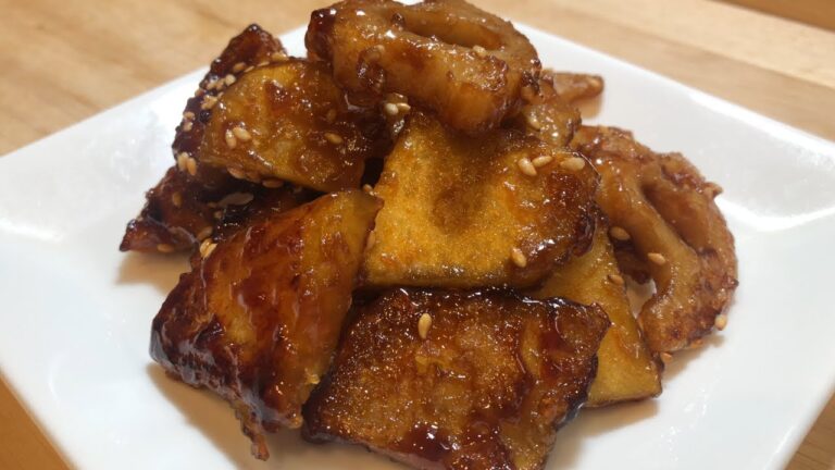 Japanese street food | How to make sweet vinegar with sweet potato and lotus root & recipe