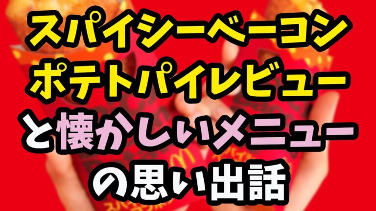 【スパイシーベーコンポテトパイ】マクドナルドの懐かしいメニューの思い出 【レビュー】20230805