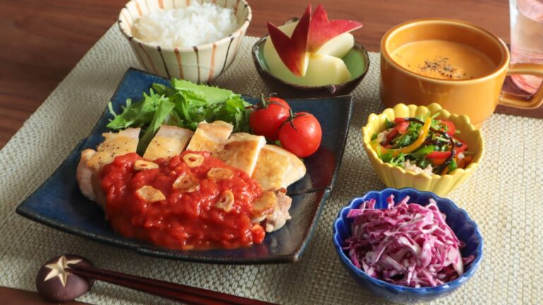 40分で4品！トマトチキンソテー献立