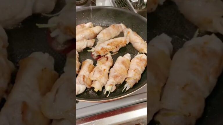 豚肉とししとうの美味しい肉巻き　#shorts #dinner #料理動画 #おうちごはん