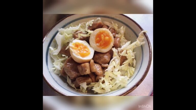時短料理・豚ヒレ肉の角煮丼
