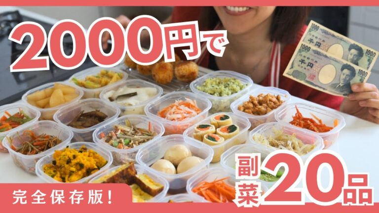 【全レシピ有】2000円で副菜20品作ってみた！🦦✨ ｜作り置き | 副菜 | 節約レシピ
