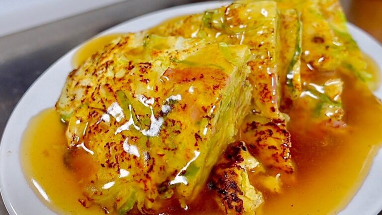 安くて簡単！ボリュウーム満点！キャベツの卵焼きの作り方！