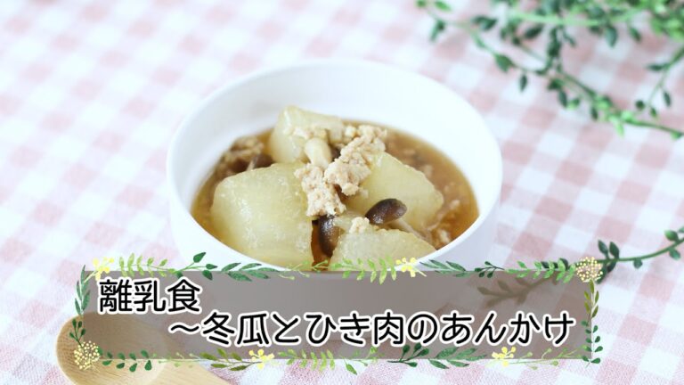 【離乳食】冬瓜のひき肉あんかけ