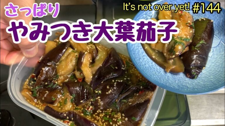 さっぱり味のやみつき大葉茄子に挑戦！茄子大量消費作り置き。たぬきッチン【アラ還暦バツイチ週末Vlog】