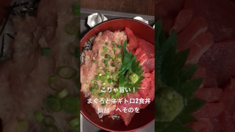 たっぷりのまぐろとネギトロ2食丼　仙台　へそのを