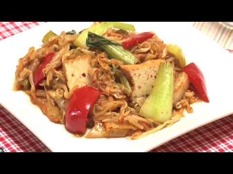 151107もやしと厚揚げのキムチ炒め