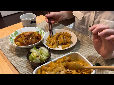 【ミネストローネとGFマカロニケチャップチーズ焼き】気づいたらトマト系のご飯ばかりでした