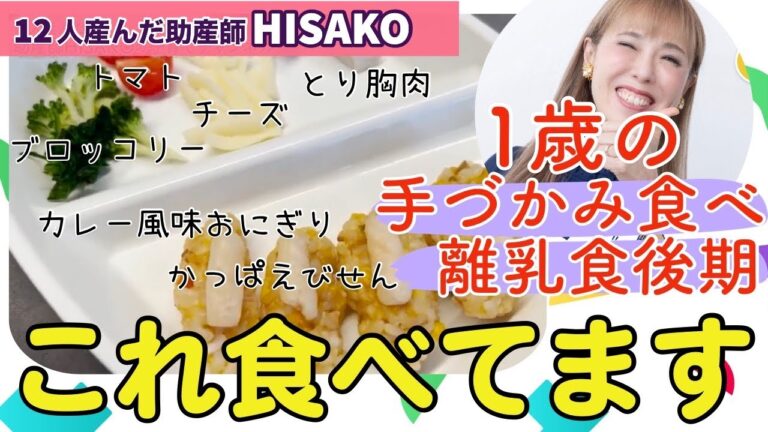 【助産師HISAKO】1歳 離乳食後期 こんな感じで食べてます☺️手づかみ食べメニュー！【1歳 離乳食後期 完了期 手づかみ食べ】