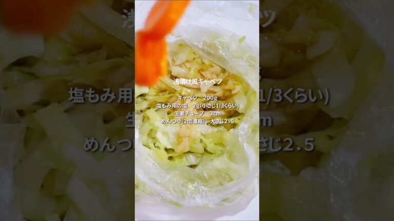 【ポリ袋だけで作れる】キャベツ大量消費レシピ4選 #youtubeshorts #shorts #簡単レシピ #副菜レシピ #キャベツレシピ
