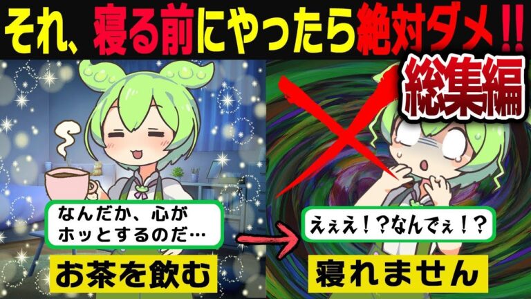 【ずんだもん人気動画まとめ】熟睡したかったずんだもんの末路…【ずんだもん＆ゆっくり解説】【作業用】【総集編】