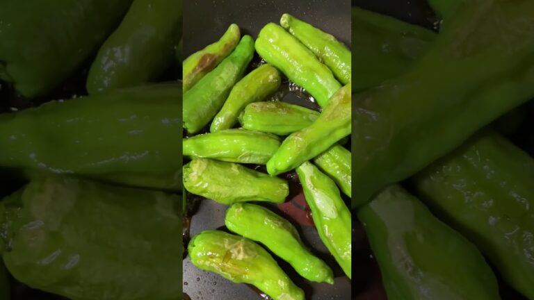 QUICK COOK ☆ししとうきんぴらレシピ④☆ 家庭菜園採れたて獅子唐の料理  cooking vegetables( green pepper ) from farm 2023.07.02