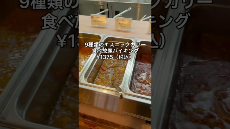 【松本1分グルメ】エスニックカレーメーヤウ桐店・食べ放題バイキング編【屈強な野郎どもと腹ペコ学生の巣窟】　#shorts