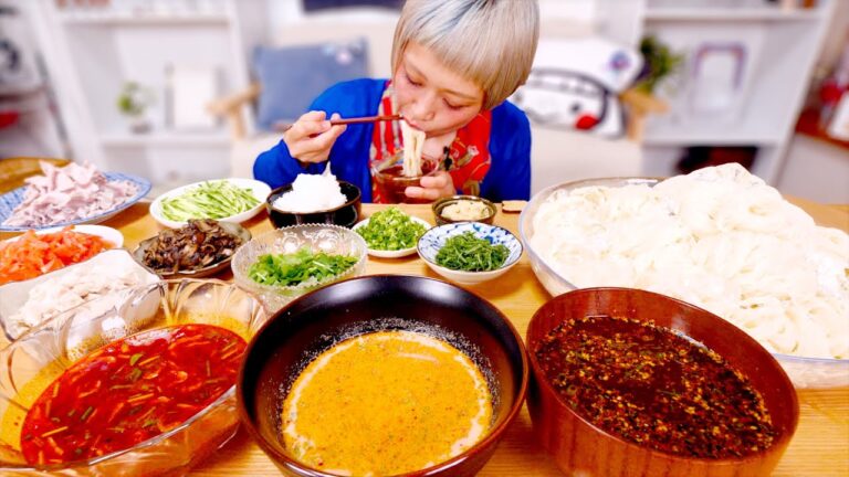 【大食い】12人前。そうめん2023！そうめんアレンジ〜今年は全部辛いです〜【モッパン】【MUKBANG】