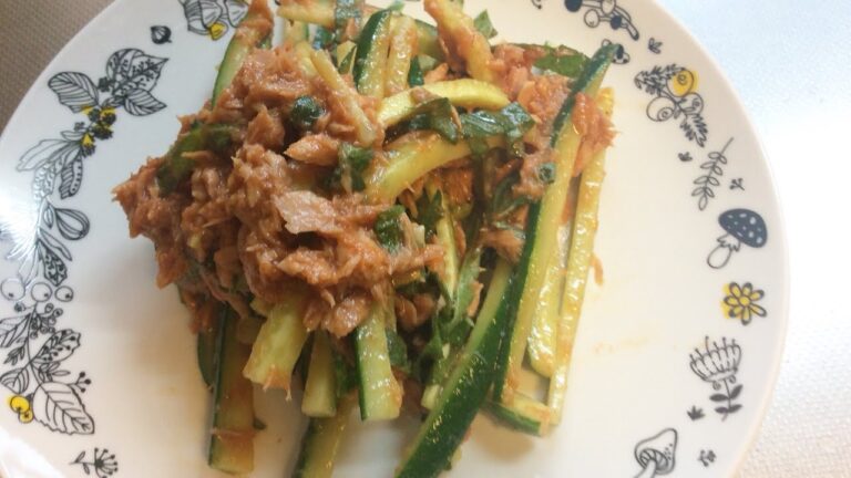 きゅうりとツナの中華和え