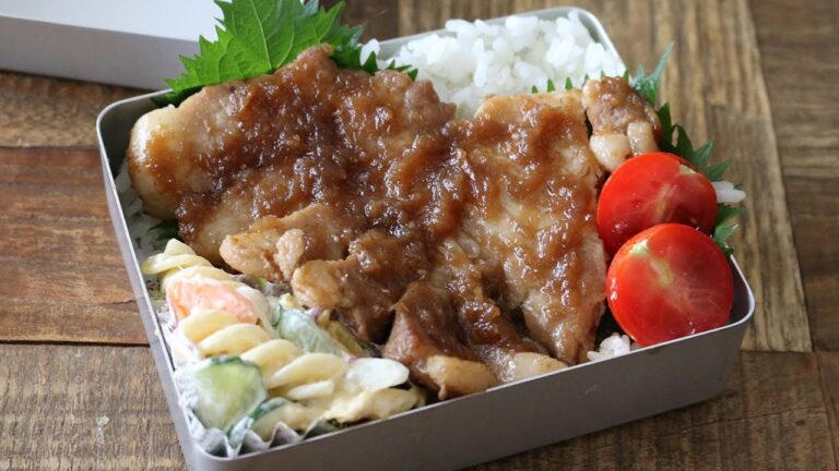 【お弁当作り】食べごたえ抜群！ソースが激ウマ柔らかいトンテキ弁当bento＃615