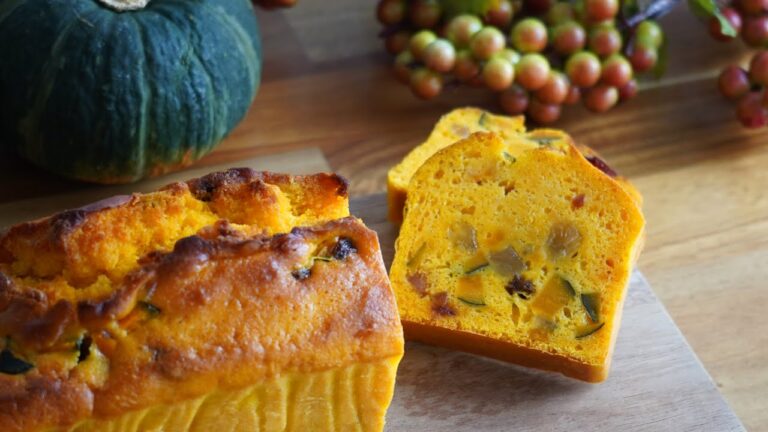 見た目も楽しい🎃かぼちゃパウンドケーキの作り方🎃ハロウィンにもおすすめ🎃バター・砂糖少なめでもしっかり美味しいかぼちゃのパウンドケーキのレシピ