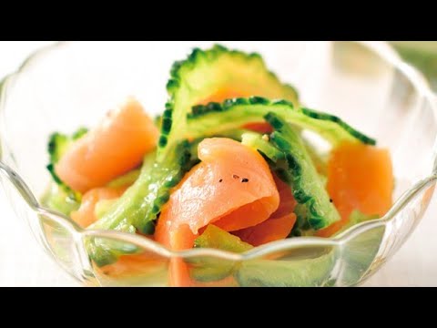 ゴーヤとスモークサーモンの夏マリネの作り方