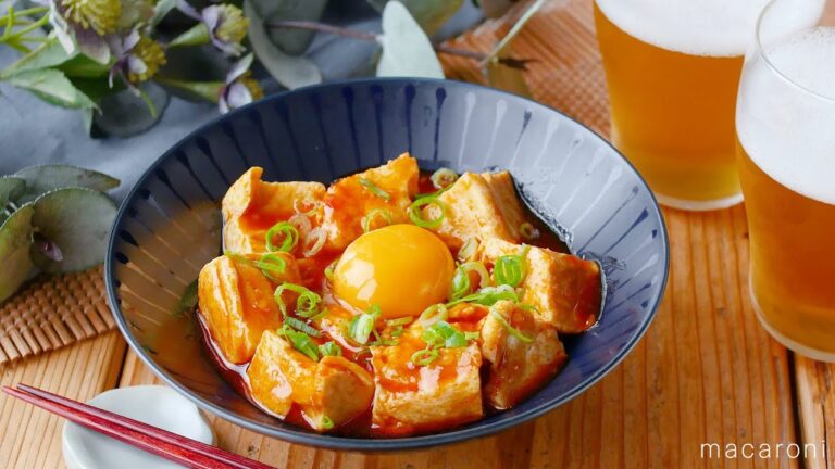 【豆腐ユッケ】包丁いらずで完成！ピリ辛タレが食欲そそる♪｜macaroni（マカロニ）