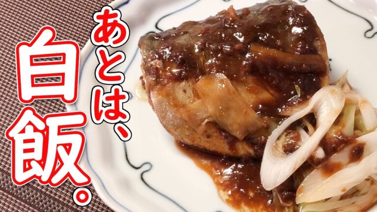 【晩ごはん】ごはんがガッツリ進むやつ！サバの味噌煮よお久しぶりです（笑）最後の決め手で濃厚に濃厚を極める！【簡単】