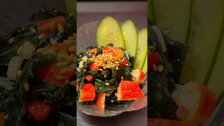 簡単!ワカメとカニカマの酢味噌和え!#shorts