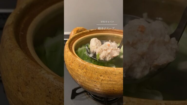 早生キャベツで腸に優しい【鶏団子スープ】 #免疫力 #recipe #野菜 #晩ごはん #簡単レシピ #料理 #food #japanesefood #cooking #食物繊維
