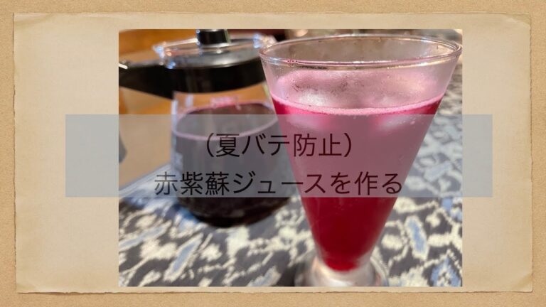 【超簡単】夏バテ防止！赤紫蘇ジュースを作る。週末のナイトルーティン