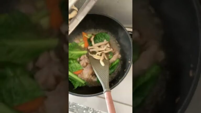 豚こまと小松菜のオイスター炒め