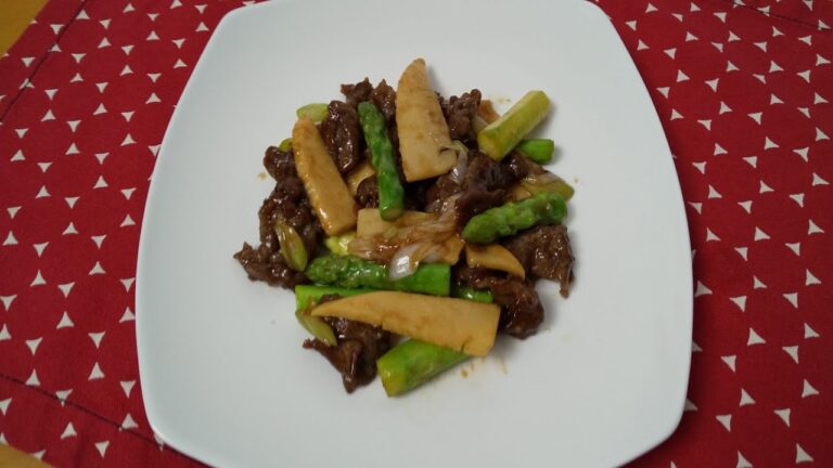 アスパラと牛肉の炒め物 2021.7.14放送