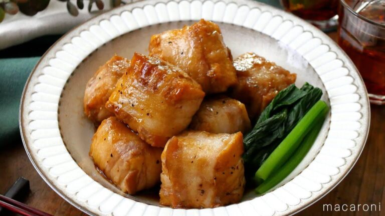 【肉巻き厚揚げの角煮風】厚揚げを豚バラに包んでかさ増し！食べ応え抜群♪ご飯がすすむ｜macaroni（マカロニ）