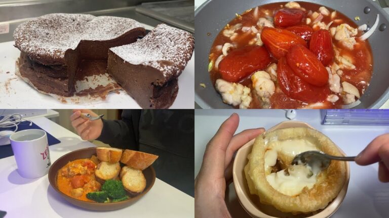一人暮らしの食事Vlog/ボッチ社会人のクリスマス。チキンの濃厚トマトクリーム煮とチョコレートケーキ。