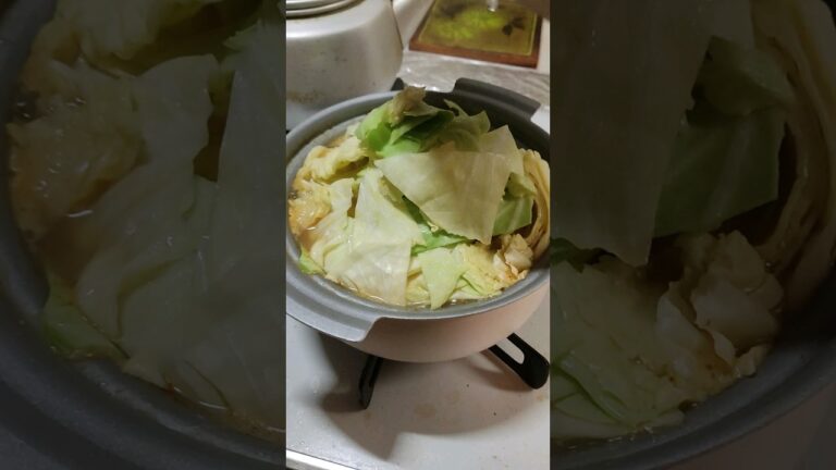 キャベツ鍋出来上がり #お昼ごはん #鍋 #キャベツ