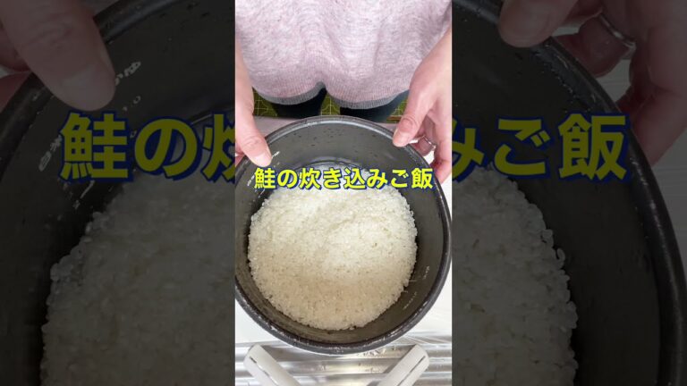 白だしだけでめっちゃ美味い😍【鮭の炊き込みご飯】#Shorts #ひめりんご