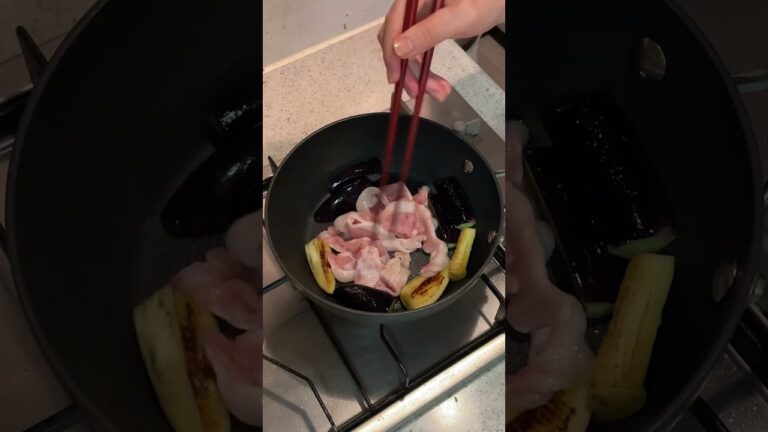 【なすと豚肉のつけそうめん】 #ミツキご飯 #料理 #そうめんアレンジ