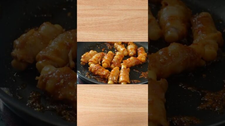 トッポギが美味しすぎる食べ方。（肉巻きトッポギ）#shorts