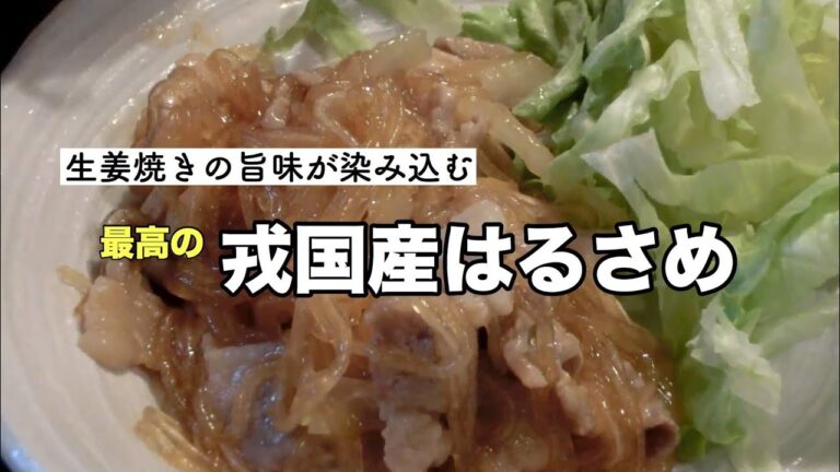 国産はるさめ入り豚の生姜焼き