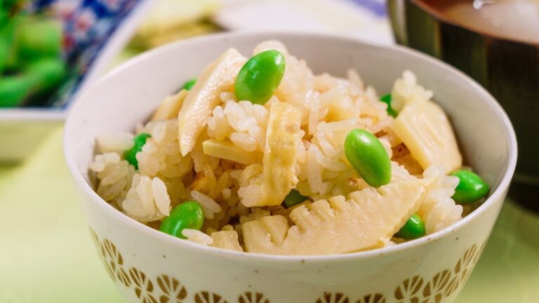 枝豆たっぷり！たけのこごはん
