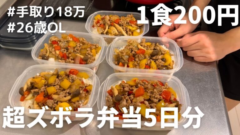 【1食200円】【ガパオライス弁当】5日分作り置きして楽する26歳OLの日常